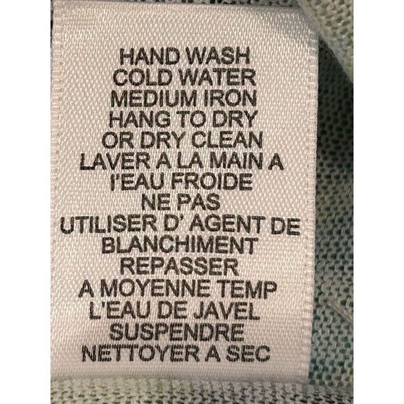 ABBIE MAGS Women’s Twin Set Cardigan & Tank Geometric Green Blue Gray Large - Picture 12 of 12